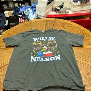 Gray Willie Nelson Graphic Tee